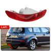 2x For Mitsubishi Outlander CW ZG ZH 2007~2012 Rear Tail Bumper Reflector Light Brake Signal Fog Lamps Red Lens Car Accessories