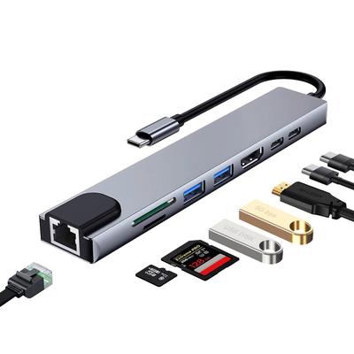 8-in-1 Type-C daugiafunkcinis praplėtimo dokas planšetiniam kompiuteriui ir Switch