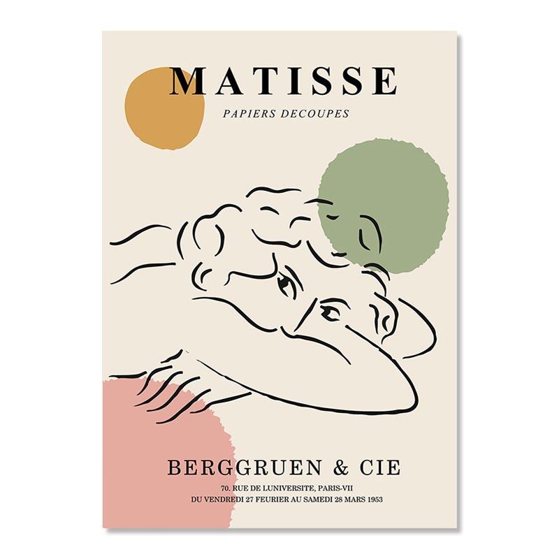 Henri Matisse Abstraktný koralový kvet Les Muses Nordic Plagáty a obrazy Nástenné maľby na plátne Obrazy do obývačky