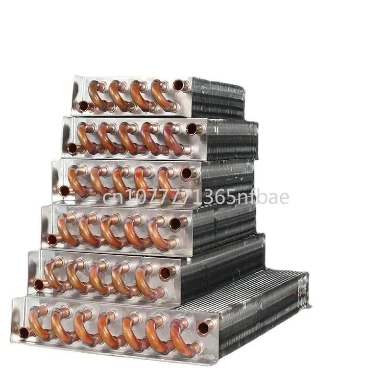 

The condenser is made into a small shellless radiator, and the water-cooled refrigerator has copper tubes and aluminum fins 6