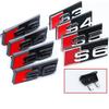 1pc ABS Plastic Car Emblem For Grill Front Hood Badge Grille Buckle For S3 S4 S5 S6 S7 Auto Styling Accessories Stickers