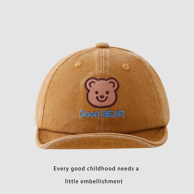 Baby Hat Spring and Autumn New Style Old Cute Children's Bear Baseball Cap Soft Brim Versatile Infant Baseball Cap