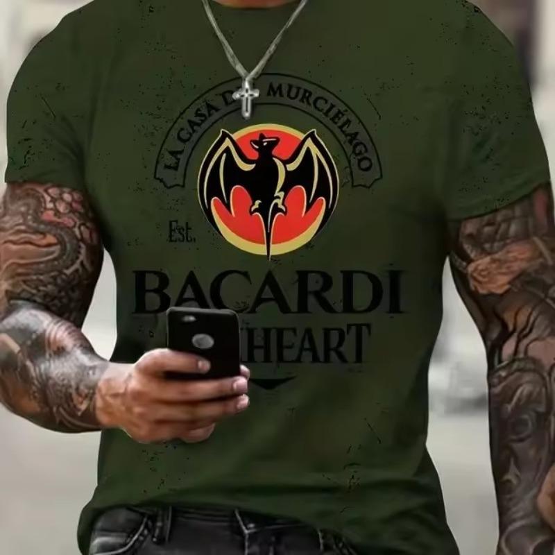 

Round Neck 3D Printed Bat Pattern Short-sleeved T-shirt Summer Casual Men s Breathable and Refreshing T-shirt 6XL
