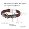 Bracelet en cuir Meier le plus vendu: style européen et américain, cordon multicouche tissé à la main avec fermoir magnétique, bracelet jonc en cuir véritable