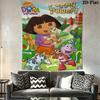 Dora the Explorer C Wall Hanging Printed Fabric Blanket Decorative Tapestries for Bedroom Living Room Home Decor