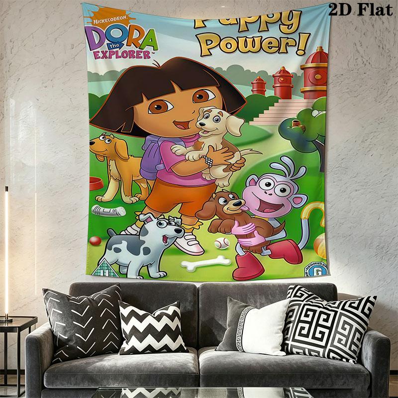 Dora the Explorer C Wall Hanging Printed Fabric Blanket Decorative Tapestries for Bedroom Living Room Home Decor
