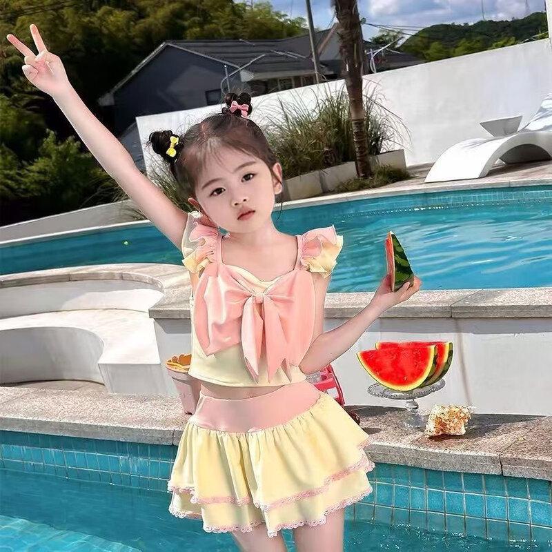 Junwen Girls' Quick-Dry Princess Style Split Swimsuit
