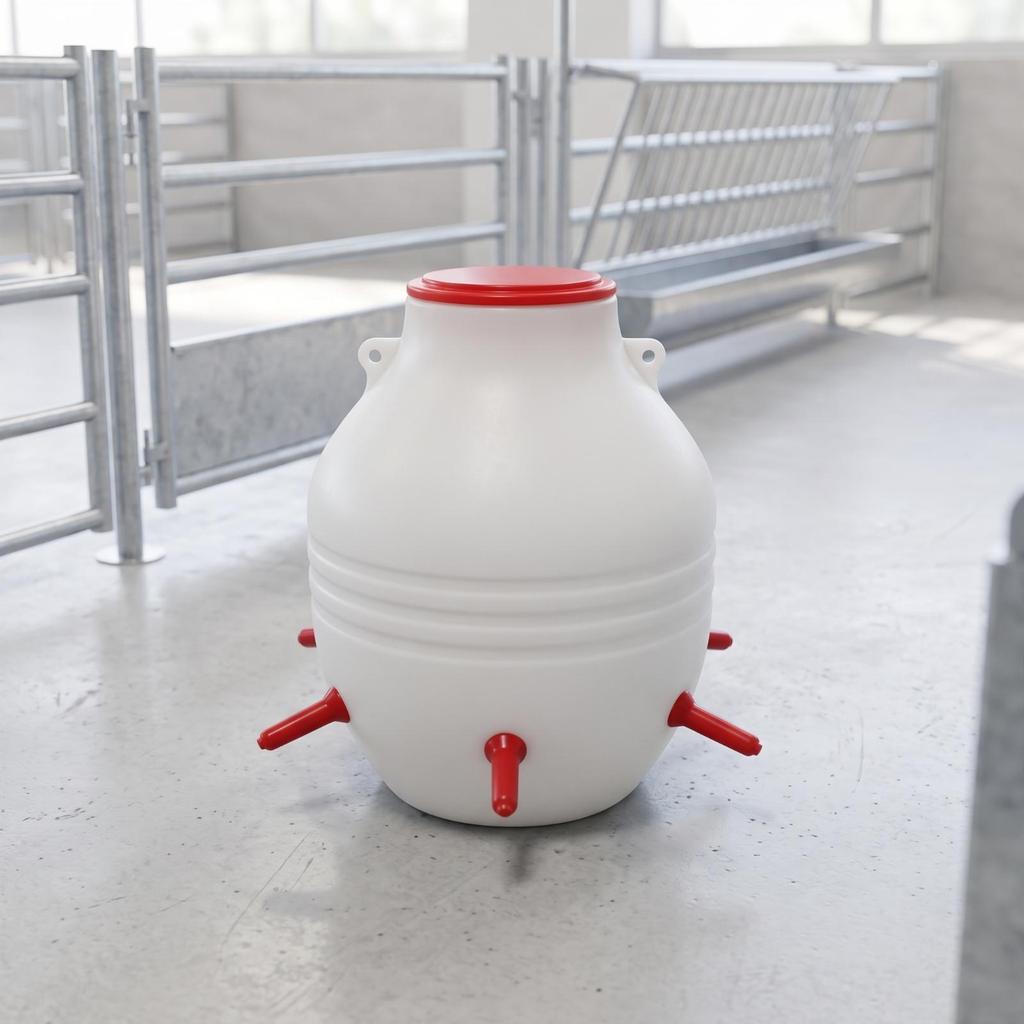 Livestock Milk Feeder Bottle Hangable Nursing with Six Ports Multi-Port