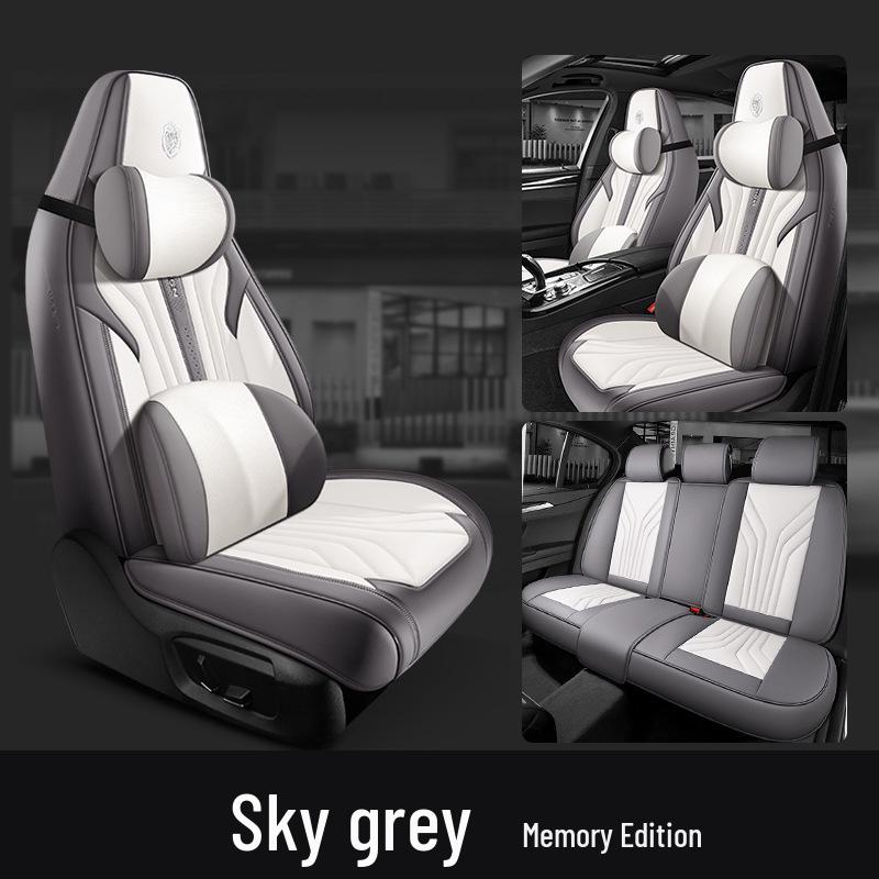 Leather Headrest Car Seat Cushion for BYD Dolphin, Song, Qin Plus DMi Pro EV - Universal Fit