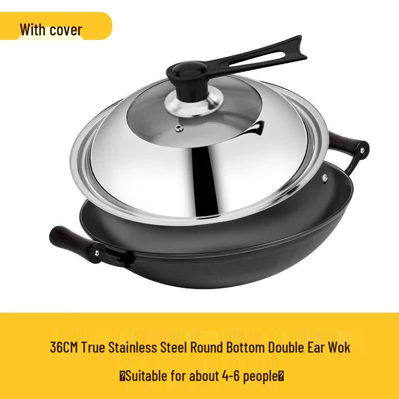 Zijin Heshi 36cm Refined Iron Wok