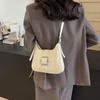 Popular Textured Small Bag Women's New Fashion Spring and Summer Textured Shoulder Oblique Span Bag Small Square Bag