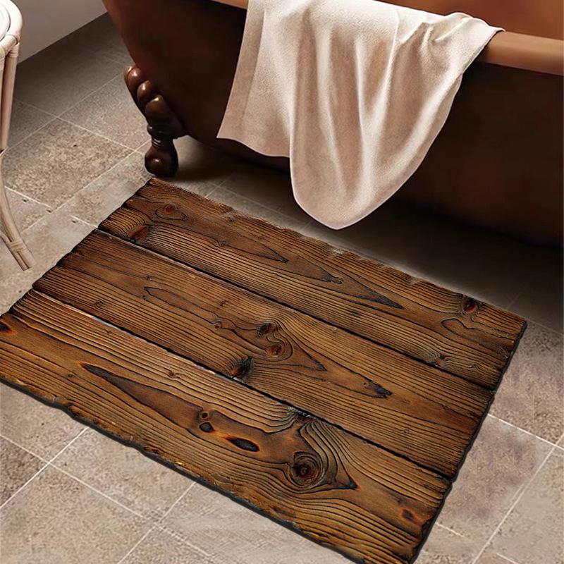 Diatomeeënaarde Badmat 40*60cm - Houtnerf Design, Sneldrogend, Absorberende Badkamervloer voor Douche, Wastafel, Entree