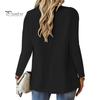 Fall Coat For Women Suit Lapel Long Sleeve Single Button Jacket Casual with Flap Pockets Solid Color Work Office Business Outerwear Versatile