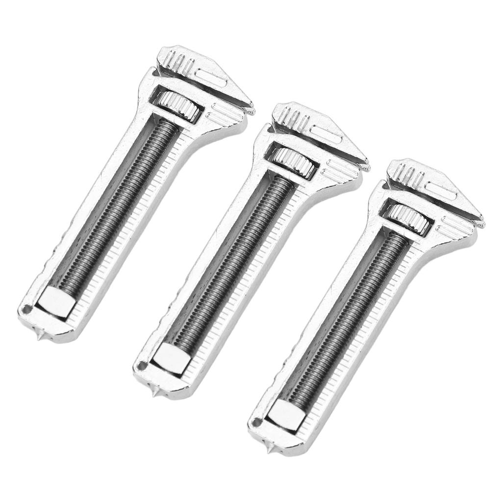 3PCS Mini Multitool Wrench Adjustable Wrench Multifunctional Bottle Opener for Backpacking Camping Hiking