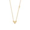 Louis Vuitton Engraved LV Logo Brass Necklace Women necklace Gold M00857