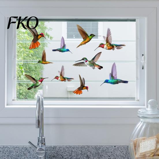 Window Bird Guard Hummingbird Clings, Protection Decals, Removable PVC Anti-Collision Static Stickers Strike Deterrent for Glass Doors And Windows,