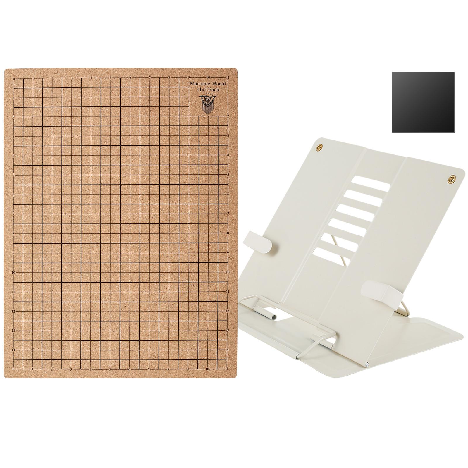 

Доска для макраме с сетками 12x16 дюймов, двухсторонняя доска для макраме с металлическим регулируемым держателем, многоразовая доска для макраме