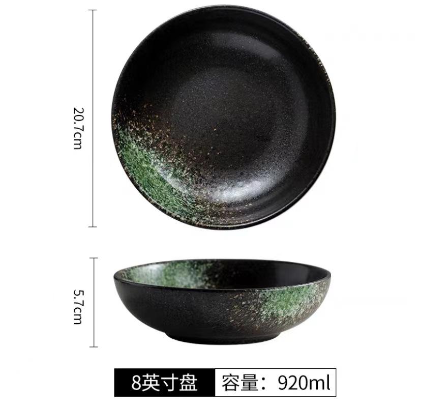 

8-дюймовая керамическая тарелка для лапши Lamian Noodles, миска для ресторана, столовая посуда для лапши, домашняя тарелка для супа с лапшой, запеченного риса, фруктового салата. 8 inch