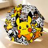 Pikachu Party 8 Ribs 3Fold Black Glue Uv Protection Umbrella Sun Protection Rainproof Compact Folding Umbrella For Travel Daily Use C92426