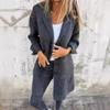 Autunno Inverno Donna Vestiti Trench Casual Solido Manica Lunga Capispalla Vintage Risvolto Cappotti di Media Lunghezza Giacche Oversize da Donna