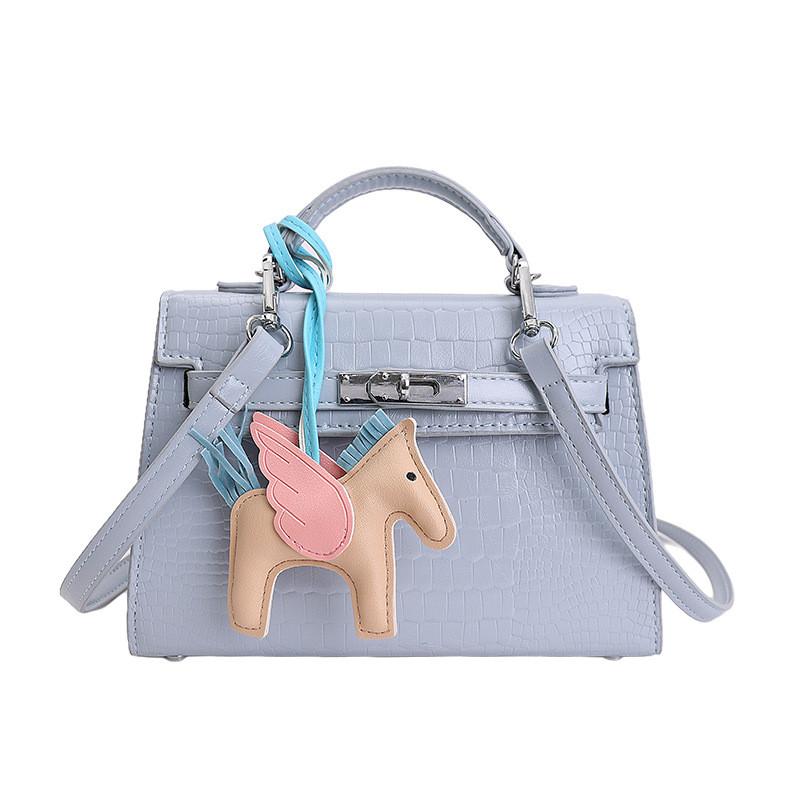Classic Pu Snake Skin Crossbody Bag With Lock Closure For Daily Urban Use