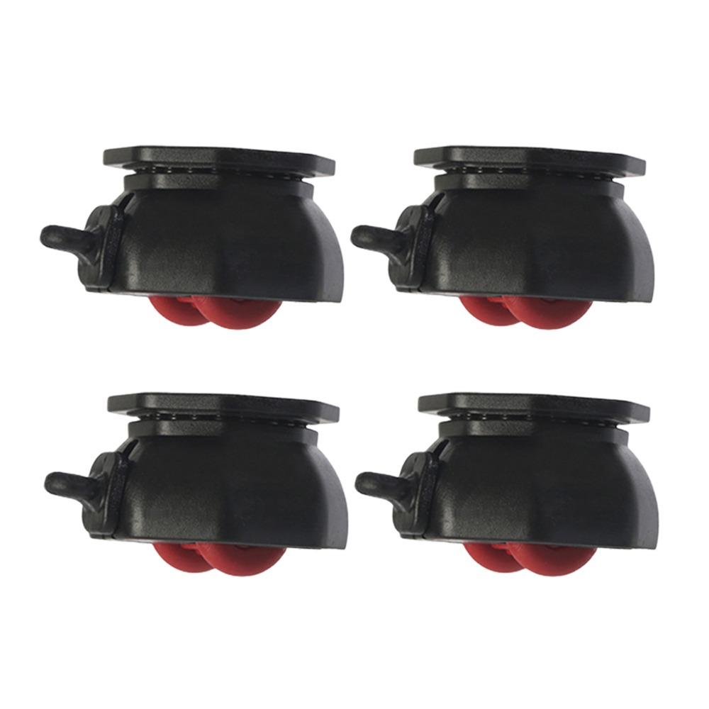4PCS Furniture Casters Wheels with Brake Mute Wear-resistant Universal Wheel Stablize Self Adhesive Pulley Base