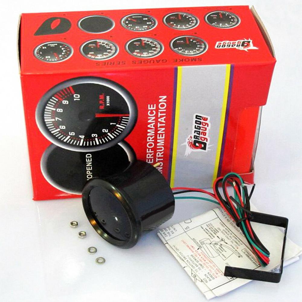 2 inch/52 mm Car Voltmeter Digital Blue/Red Led 12-24V Gauge Black Car Digital LED Display Voltage Gauge Voltmeter Round Panel