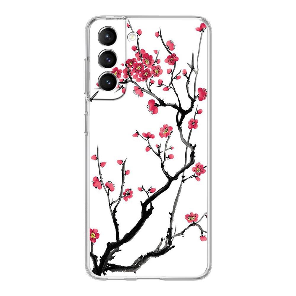 Flower Phone Case For Samsung Galaxy S24 S23 S22 S20 Ultra S21 FE 5G S10 S9 Plus S10E S8 Soft Silicone Clear Cover