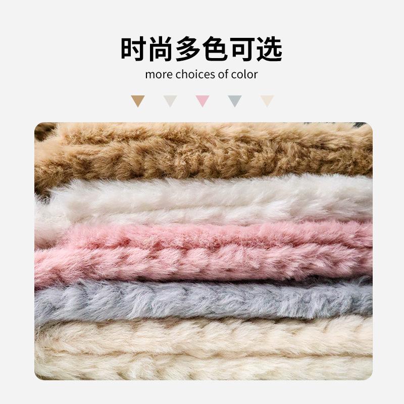 Cute bear ears plush hat scarf integrated women's autumn and winter cycling warm versatile mask ear protection scarf