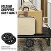 2Pcs Shopping Cart Wheels Replacement Heavy Duty Plastic Wheels for Grocery Trolley Foldable Cart Wheel Parts Smooth Rolling