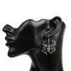 1 Pair Exaggerated Black Spider Stud Earrings Pendant Long Tassel Animal Earrings