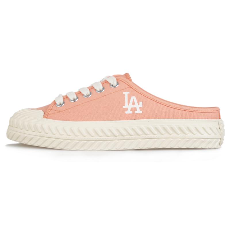 

MLB Playball Mule Anti Slip Wear Resistant Low Top Canvas Shoes Unisex Cherry Blossom Pink Sneakers 39