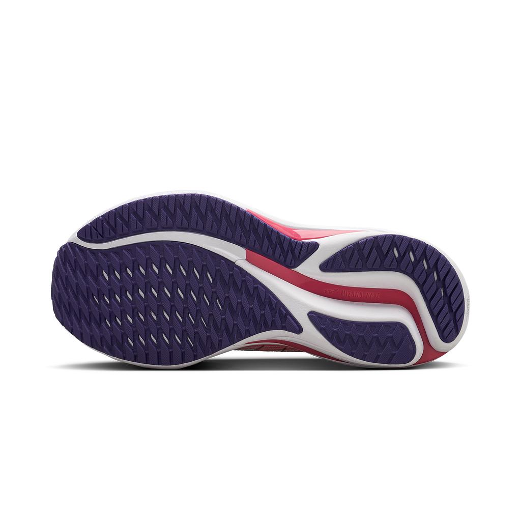 Mizuno Wave Rider 28 Snow White Camellia Rose Women Sneakers Cream Vintage-Indigo J1GD240375