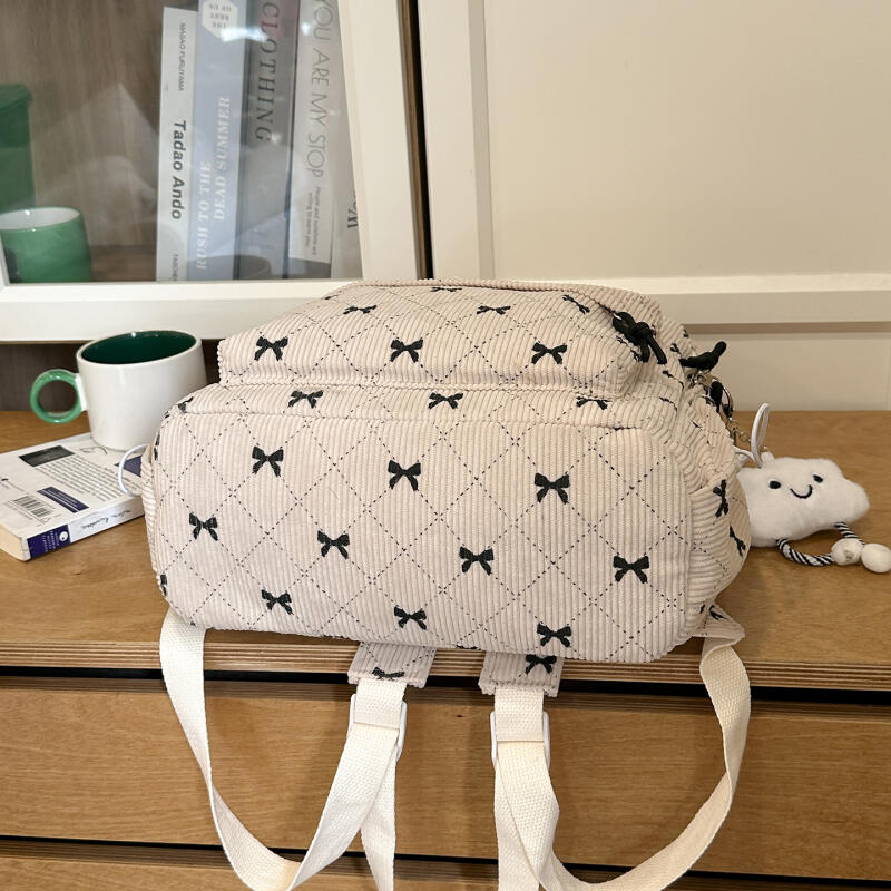 Student School Bag Bow Ribbon Large Capacity Backpack Computer Backpack