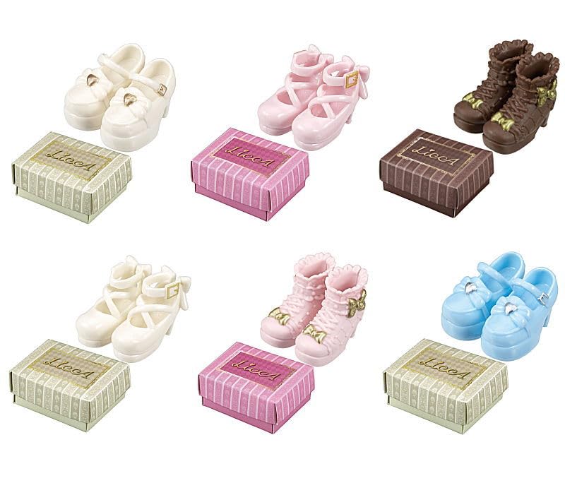 

Licca Closet Series Shoe Collection Sweet Colors Set of Gachapon Capsule Toy [Complete 6]