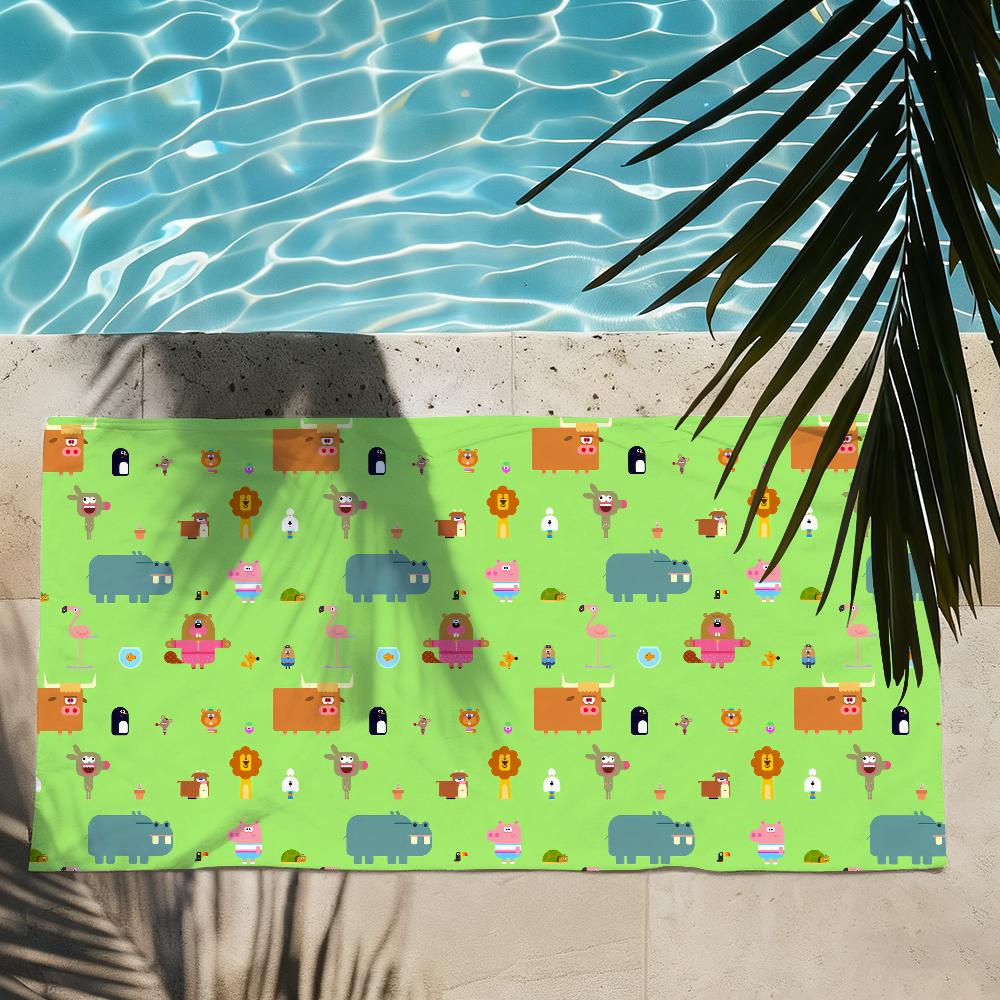 Cartoon Cute H-Hey D-Duggee Towel Quick Dry Absorbent Beach Towel for Sports, Fitness, Swimming and Outdoor Activities