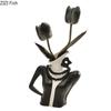 Elegant Dames Ceramic Vase Creative Figures Flower Pots Desk Decoration Flowers Arrangement Floral Vases Room Aesthetic Decor