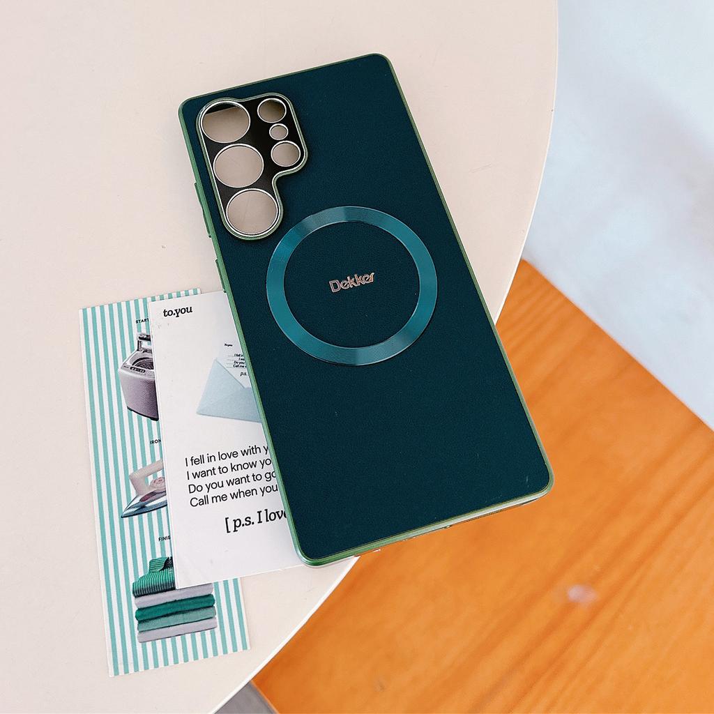 DEKKER For Samsung Galaxy S25 Ultra Magnetic Case PU + TPU Phone Back Cover