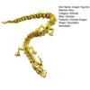 Alloy Golden Chinese Dragon Figurine Movable Joints Articulated Five Claws Eastern Loong Model Figure Toy Desktop Ornament Decoration