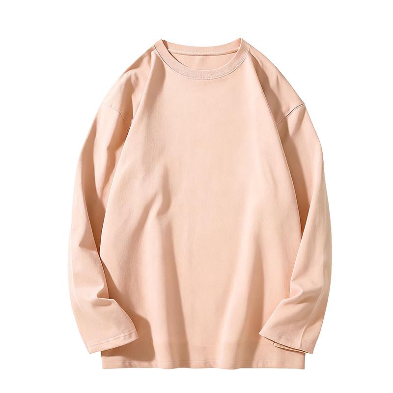 Custom Men s Pure Cotton Long-Sleeve Round Neck Base Layer Sweatshirt with Logo Print M