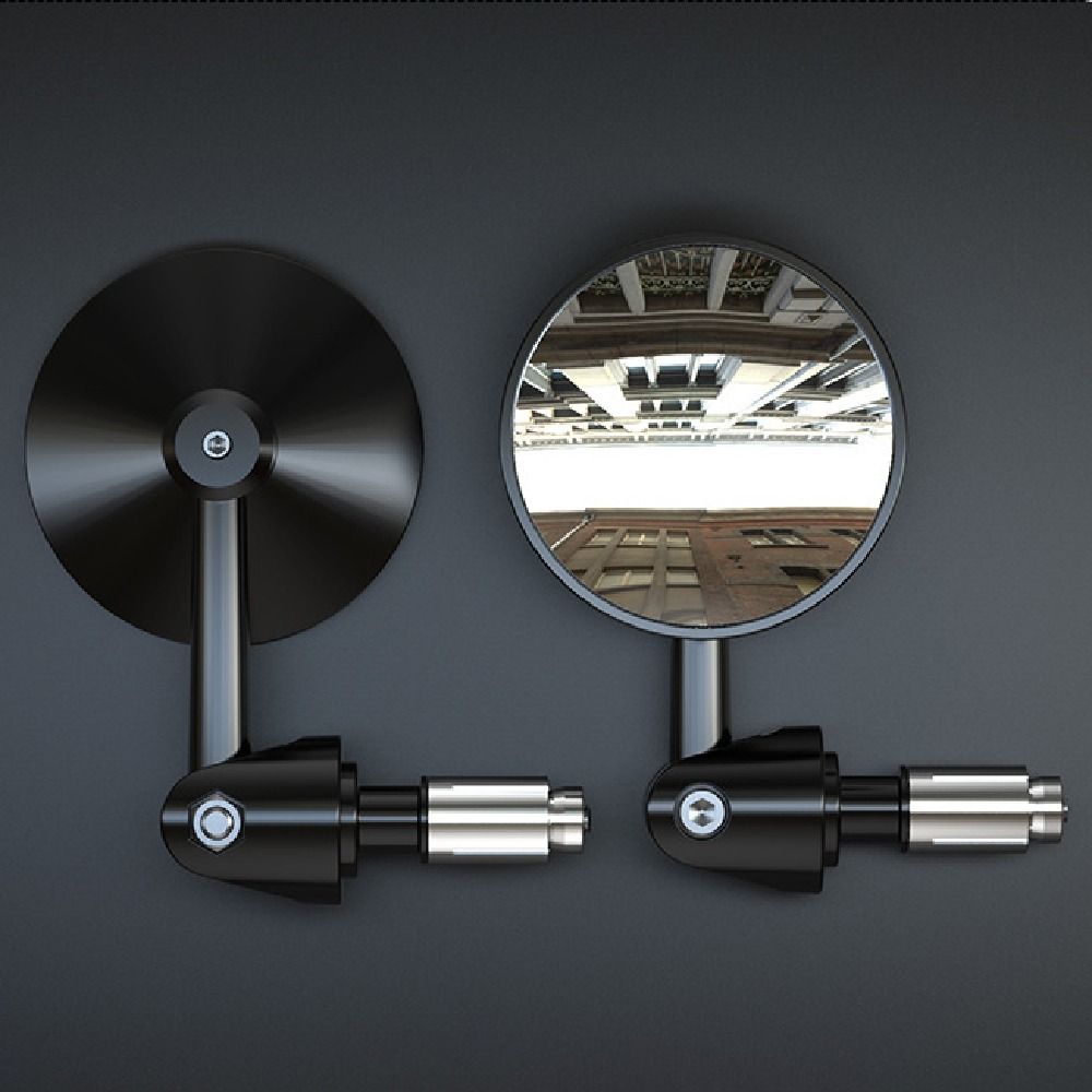 2 buc Oglindă Ghidon Motocicletă Plată/Convexă Unghi Complet Oglindă Capăt Ghidon Accesorii Motocicletă