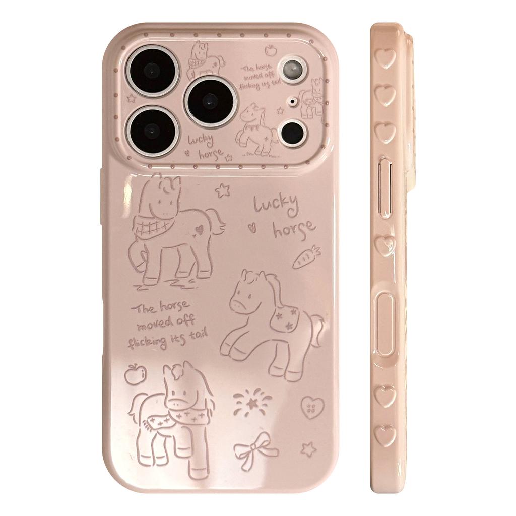 Line Pony is suitable for Apple 17 phone case, iPhone 16 Pro Max, simple New Year 13 soft case 1511