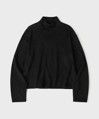 HOOVES Oblique Half-Neck Long Sleeve [Black]