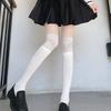 White Lace Calf Socks Women'S Lolita Medium Long Over Knee Socks With High Boots Sweet Thigh Pile Socks