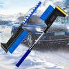 Winter Car Mounted Snow Removal Shovel with Three In One Snow Shovel Tool for Sweeping Snow, Scraping Snow with Safety Hammer