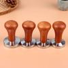 49/51/53/58Mm Wood Coffee Tamper Internal Spring Balanced Force Coffee Hammer Stainless Steel Base Barista Tools