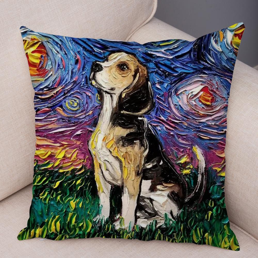 Original Decorative Cushion Cover Abstract Swirl Pattern with Animal Motif Soft Square Pillow Home Living Accessory xcm