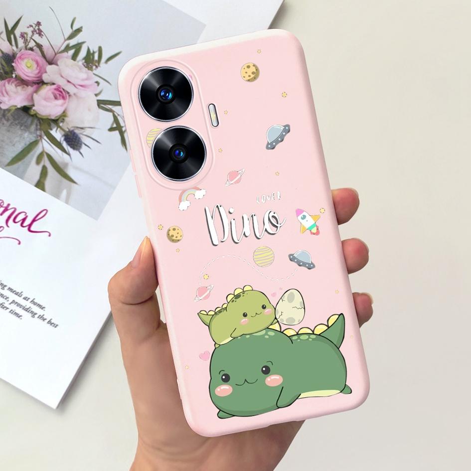 Per Custodia OPPO Realme C55 Carino Astronauta Cover Morbida in Silicone Posteriore per Realme C55 RMX3710 C 55 Real me C55 Custodia