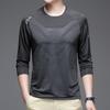 Herren Eis-Seide Langarm Fitness-T-Shirt - Frühling/Sommer, Dünn, Elastisch, Outdoor-Sportarten, Business-Stil