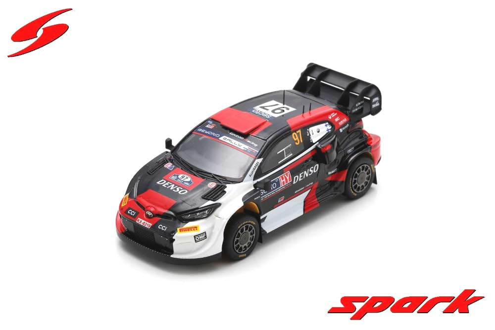 Spark Toyota GR Yaris Rally1 2023 Rally Finland 5th Place Latvala Finished Model 1/43 #97 J.M.